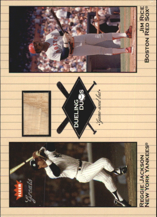 2002 Greats of the Game Dueling Duos Game Used Single #RJ2 Reggie Jackson Bat/Jim Rice