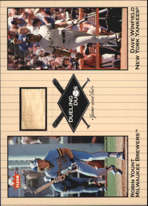2002 Greats of the Game Dueling Duos Game Used Single #RY1 Robin Yount Bat/Dave Winfield