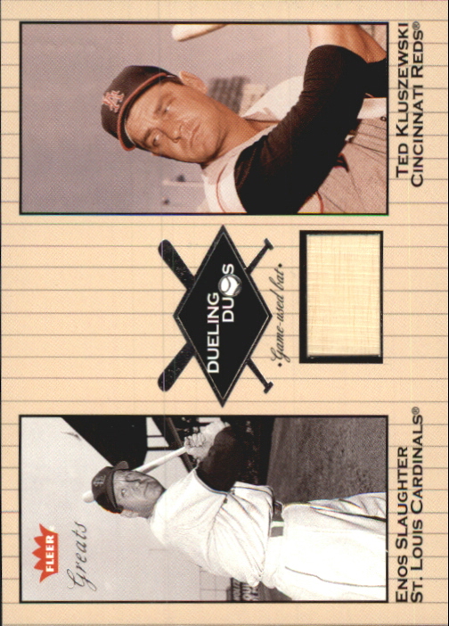 2002 Greats of the Game Dueling Duos Game Used Single #TK1 Enos Slaughter/Ted Kluszewski Bat