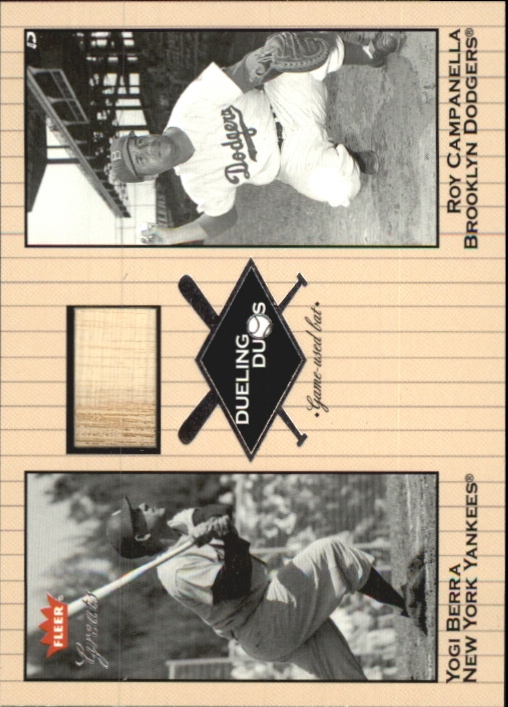 2002 Greats of the Game Dueling Duos Game Used Single #YB1 Roy Campanella/Yogi Berra Bat