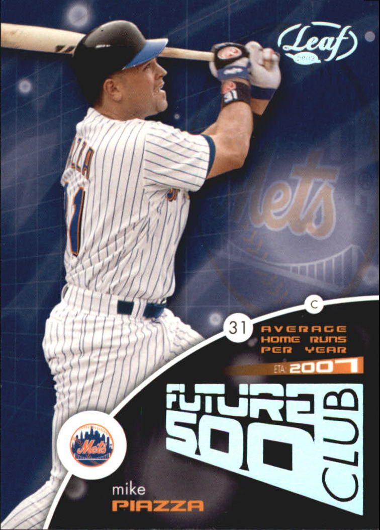 2002 Leaf Future 500 Club #2 Mike Piazza