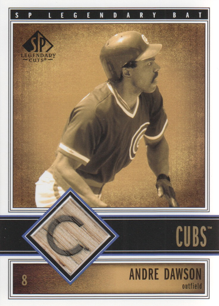 2002 SP Legendary Cuts Game Bat #BAND Andre Dawson DP