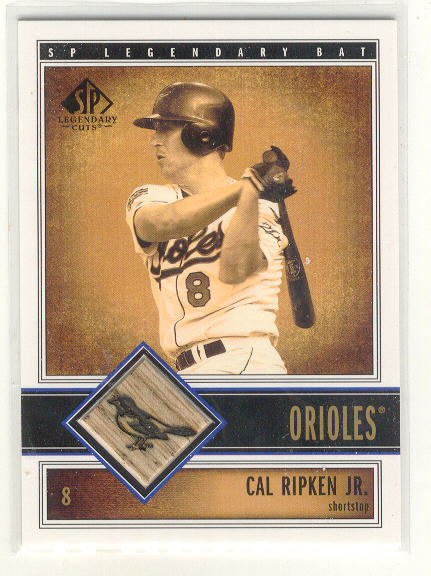 2002 SP Legendary Cuts Game Bat #BCRI Cal Ripken