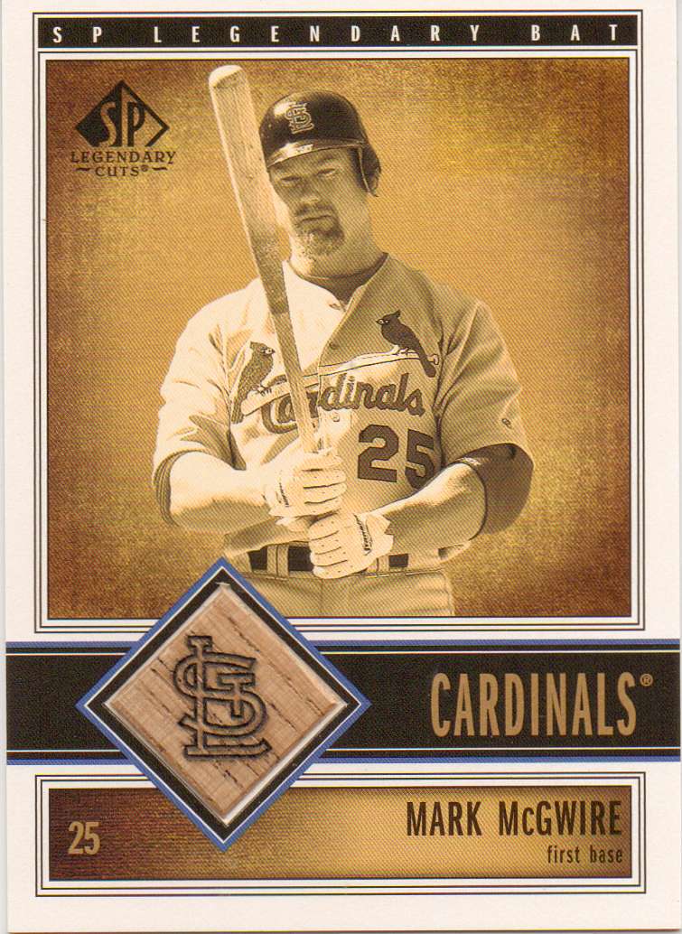 2002 SP Legendary Cuts Game Bat #BMMC Mark McGwire DP