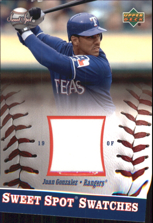 2002 Sweet Spot Swatches #JGo Juan Gonzalez