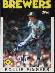 2002 Topps Hall of Fame Vintage BuyBacks AutoProofs #RF28 Rollie Fingers 86/100