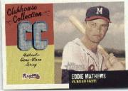 2002 Topps Heritage Clubhouse Collection #CCEM Eddie Mathews Jsy