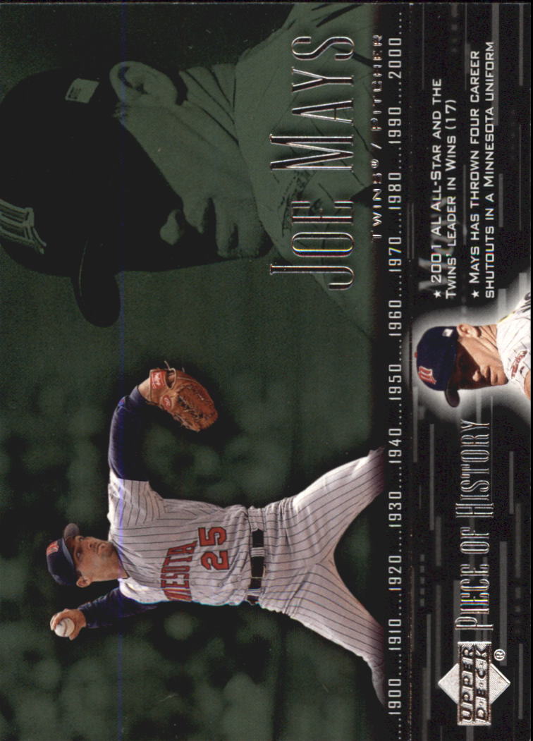 2002 UD Piece of History #33 Joe Mays