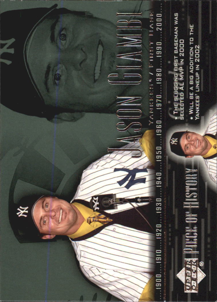 2002 UD Piece of History #36 Jason Giambi SP