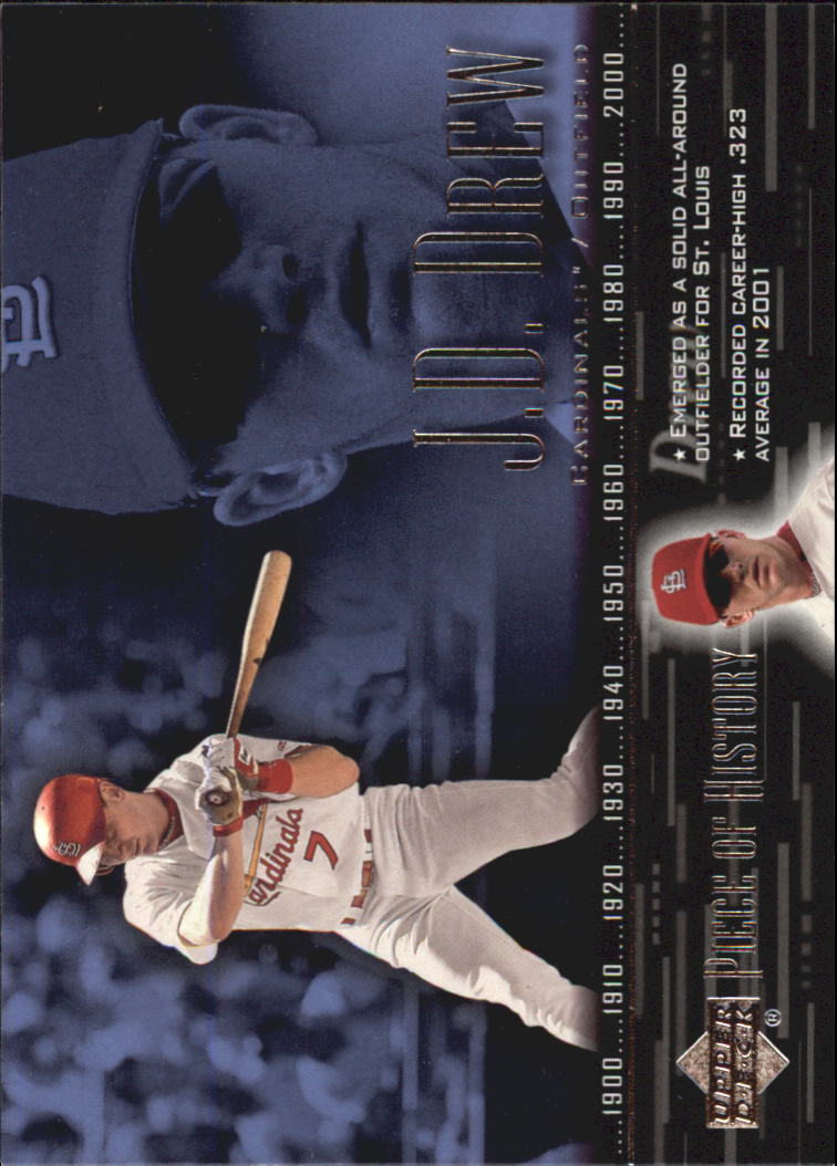 2002 UD Piece of History #54 J.D. Drew