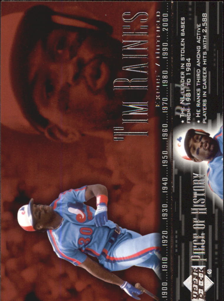 2002 UD Piece of History #70 Tim Raines