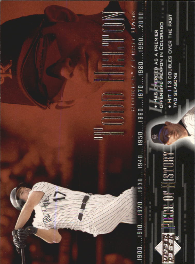 2002 UD Piece of History #89 Todd Helton