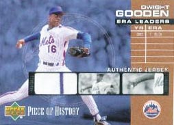 2002 UD Piece of History ERA Leaders Jersey #ELDG Dwight Gooden