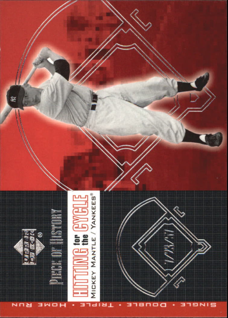 2002 UD Piece of History Hitting for the Cycle #H17 Mickey Mantle