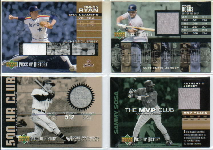 2002 UD Piece of History MVP Club Jersey #MSS Sammy Sosa