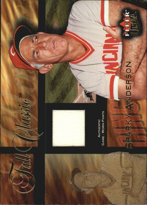 2002 Ultra Fall Classic Memorabilia #1 Sparky Anderson Pants