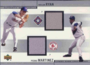 2002 Upper Deck Combo Memorabilia #JRM Nolan Ryan Jsy/Pedro Martinez Jsy