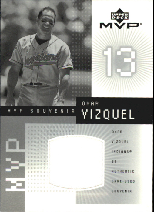 2002 Upper Deck MVP Game Souvenirs Jersey #JOV Omar Vizquel Pants *