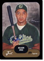 2002 Just Prospects Autographs Black #10 Nelson Cruz