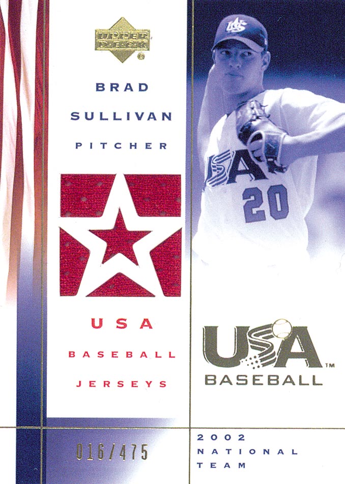 2002 USA Baseball National Team Jerseys #BS Brad Sullivan