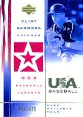 2002 USA Baseball National Team Jerseys #CS Clint Sammons