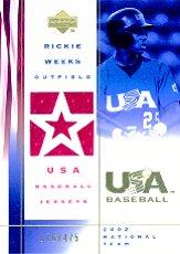 2002 USA Baseball National Team Jerseys #RW Rickie Weeks