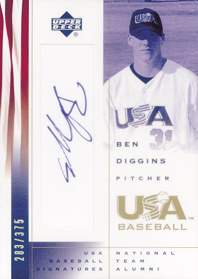 2002 USA Baseball National Team Signatures #BD Ben Diggins