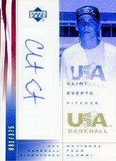 2002 USA Baseball National Team Signatures #CE Clint Everts