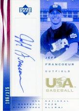 2002 USA Baseball National Team Signatures #JF Jeff Francoeur