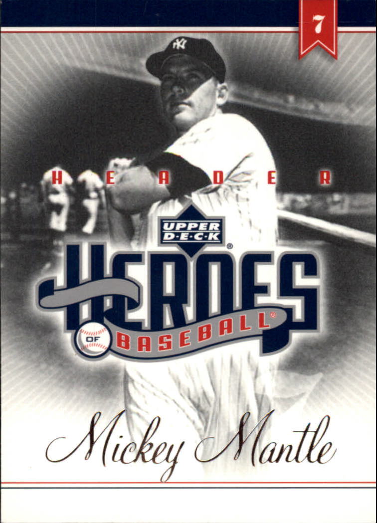 2002 Upper Deck Prospect Premieres Heroes of Baseball #HMM Mickey Mantle HDR