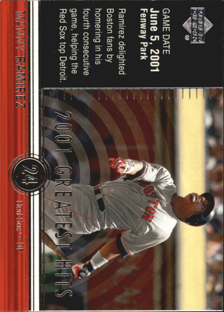 2002 Upper Deck 2001 Greatest Hits #GH7 Manny Ramirez