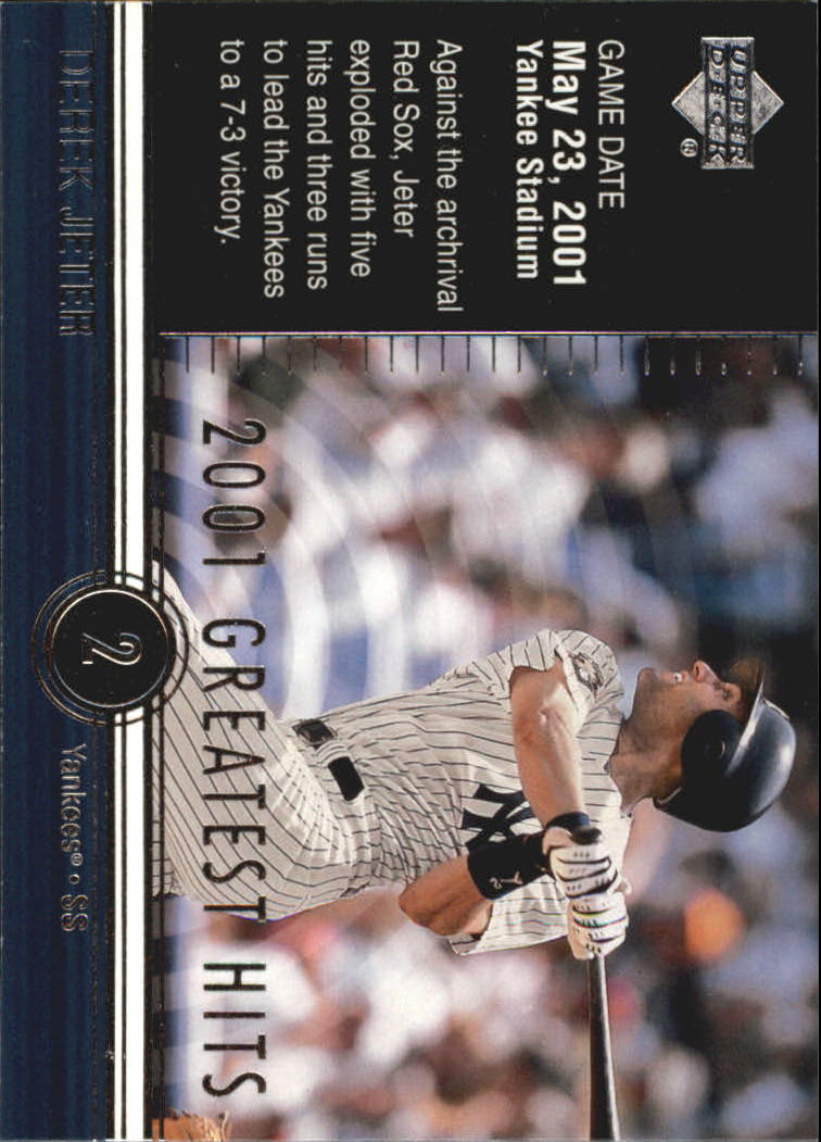 2002 Upper Deck 2001 Greatest Hits #GH10 Derek Jeter