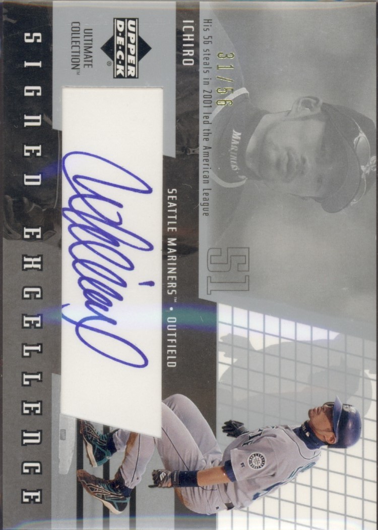 2002 Ultimate Collection Signed Excellence #I1 Ichiro Suzuki/56