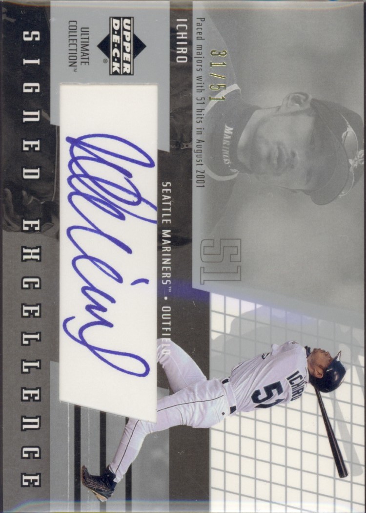 2002 Ultimate Collection Signed Excellence #I2 Ichiro Suzuki/51