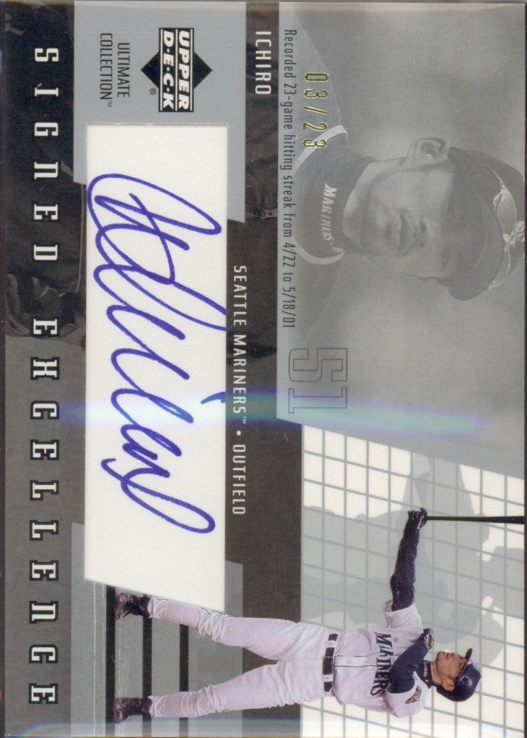 2002 Ultimate Collection Signed Excellence #I3 Ichiro Suzuki/23