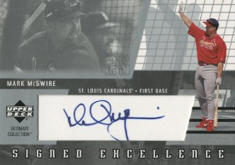 2002 Ultimate Collection Signed Excellence #MM6 Mark McGwire Waving