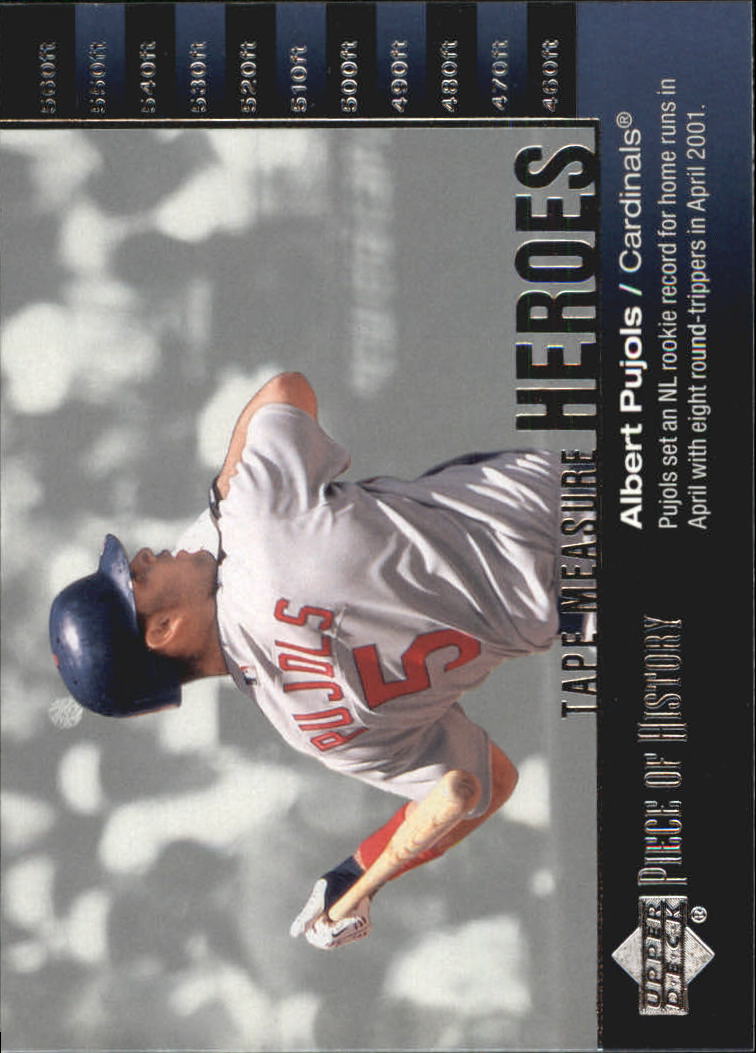 2002 UD Piece of History Tape Measure Heroes #TM19 Albert Pujols