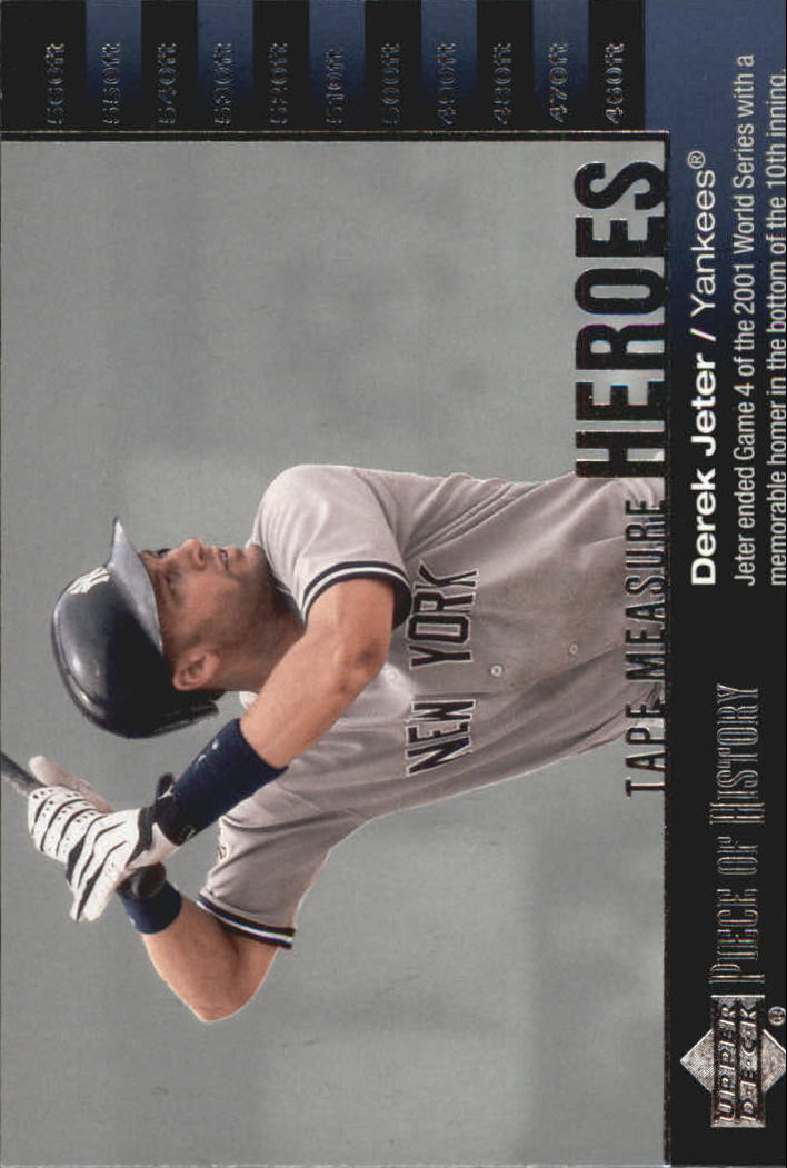 2002 UD Piece of History Tape Measure Heroes #TM23 Derek Jeter