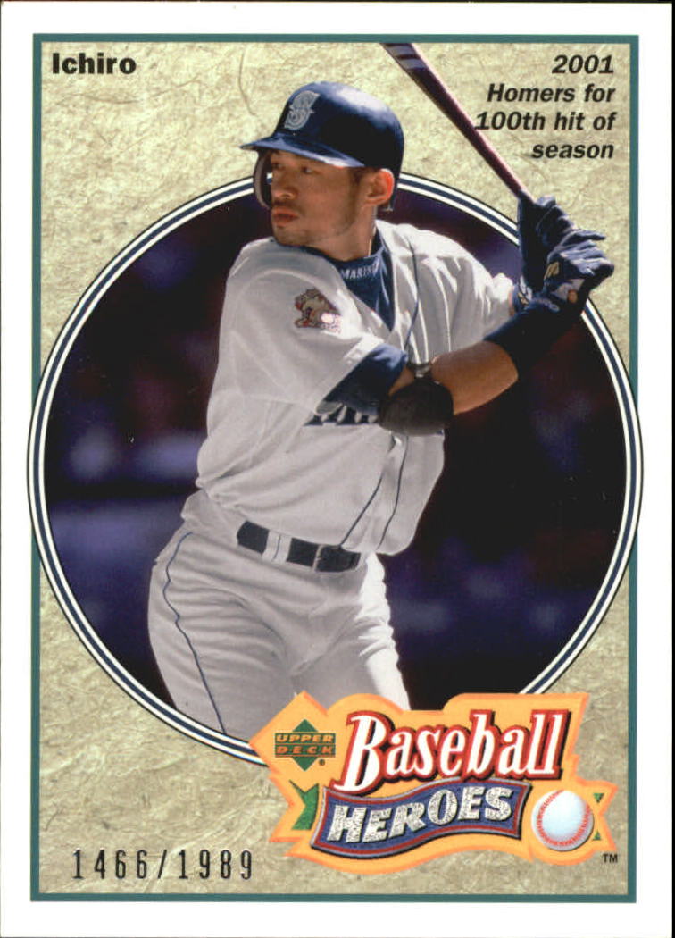 2002 UD Authentics Heroes of Baseball Autographs #SHBI Ichiro Suzuki/125