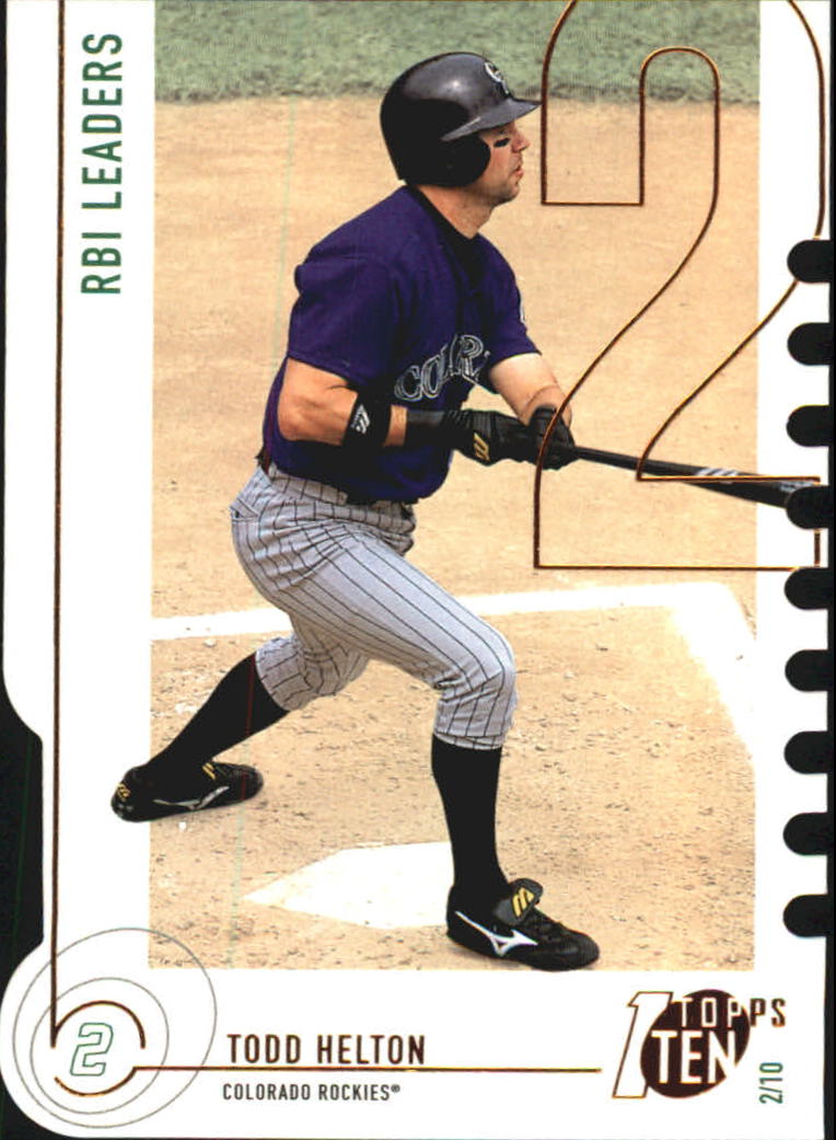 2002 Topps Ten Die Cuts #43 Todd Helton RBI