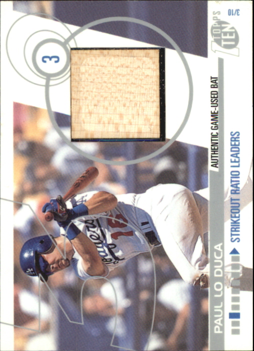2002 Topps Ten Relics #TTRPL Paul LoDuca Bat C