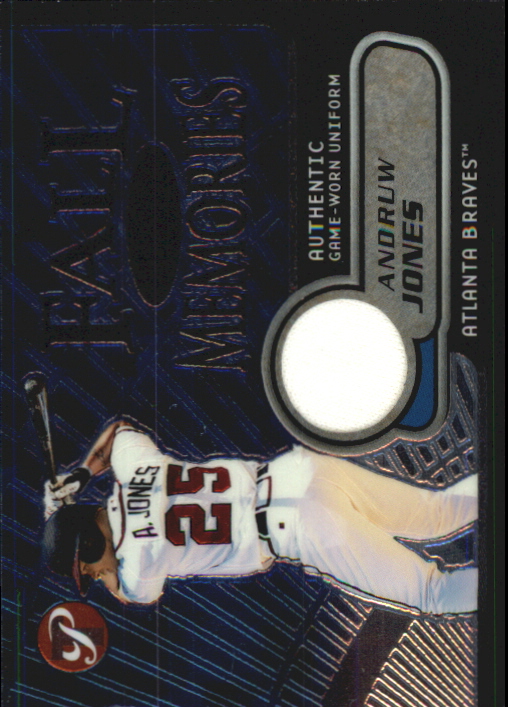 2002 Topps Pristine Fall Memories #AJ Andruw Jones Uni B