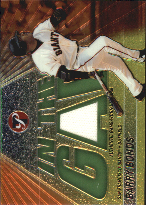2002 Topps Pristine In the Gap #BBO Barry Bonds Uni B