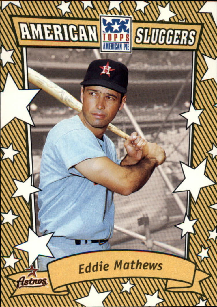 2002 Topps American Pie Sluggers Gold #18 Eddie Mathews