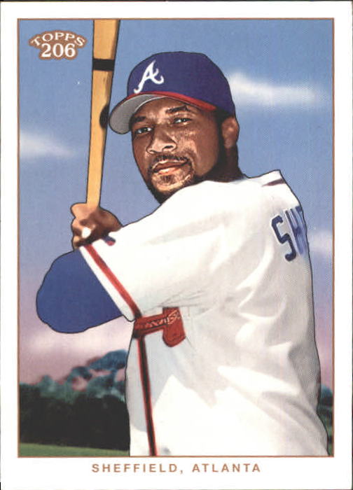 2002 Topps 206 #192A Gary Sheffield w/Bat