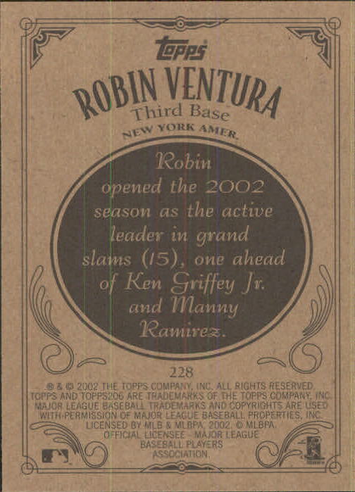 2002 Topps 206 #228 Robin Ventura back image