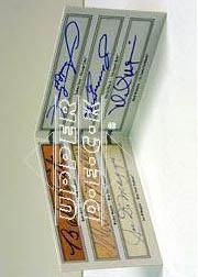 2002 SP Authentic Signs of Greatness #SOG Babe Ruth/Joe DiMaggio/Mickey Mantle/Ken Griffey Jr./Sammy Sosa/Mark McGwire