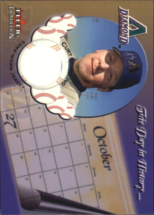 2002 Fleer Tradition Update This Day In History Game Used #17 Curt Schilling Jsy