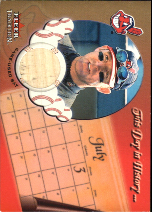 2002 Fleer Tradition Update This Day In History Game Used #20 Jim Thome Jsy