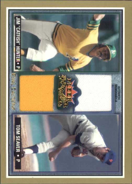 2002 Fleer Fall Classics Rival Factions Game Used Dual #3 Catfish Hunter Jsy/Tom Seaver Pants